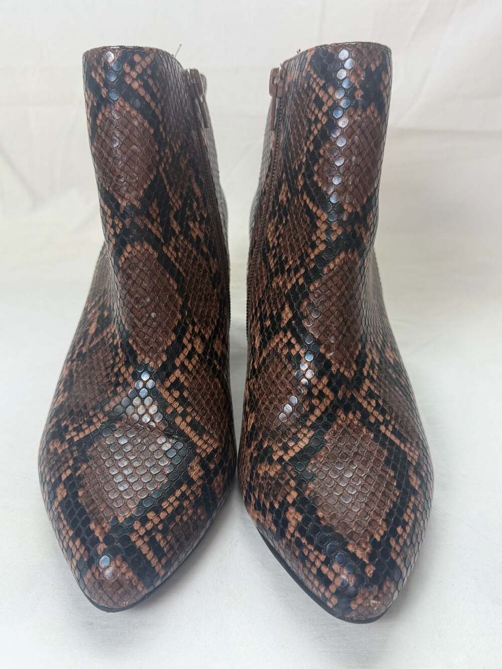 Alfani Harpper Kitten Heel Snakeskin Print Ankle Booties